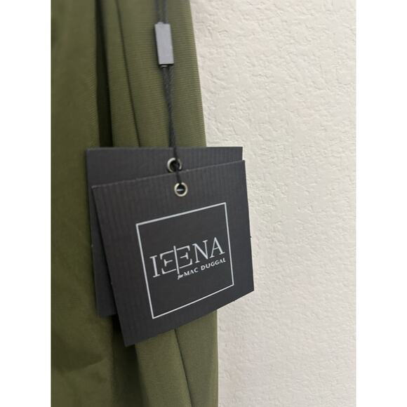 NWT Ieena For Mac Duggal Green One-Shoulder Draped Evening Gown Size 0 - Picture 4 of 9